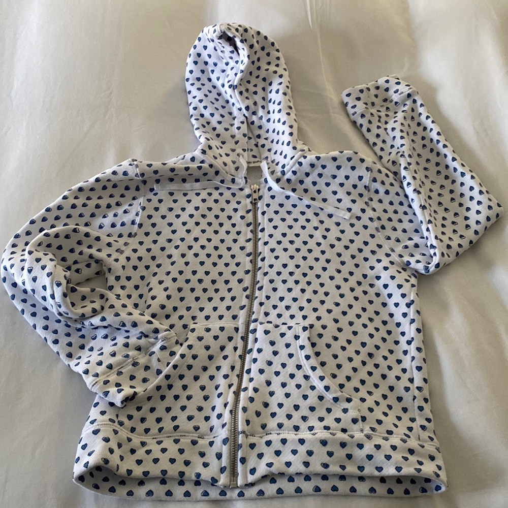 Roller Rabbit Blue Hearts Youth Hoodie
